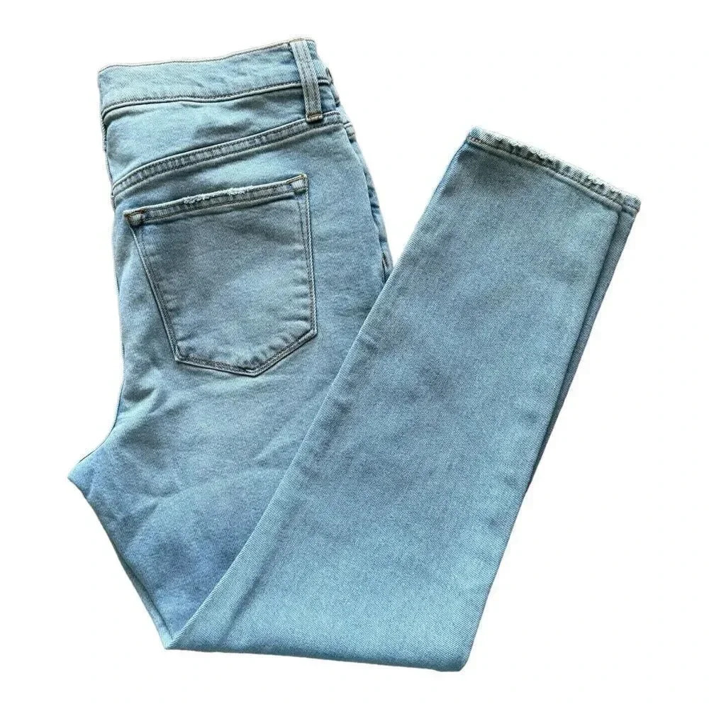 J.Crew Point Sur Distressed Light Wash High Rise‎ Skinny Jeans